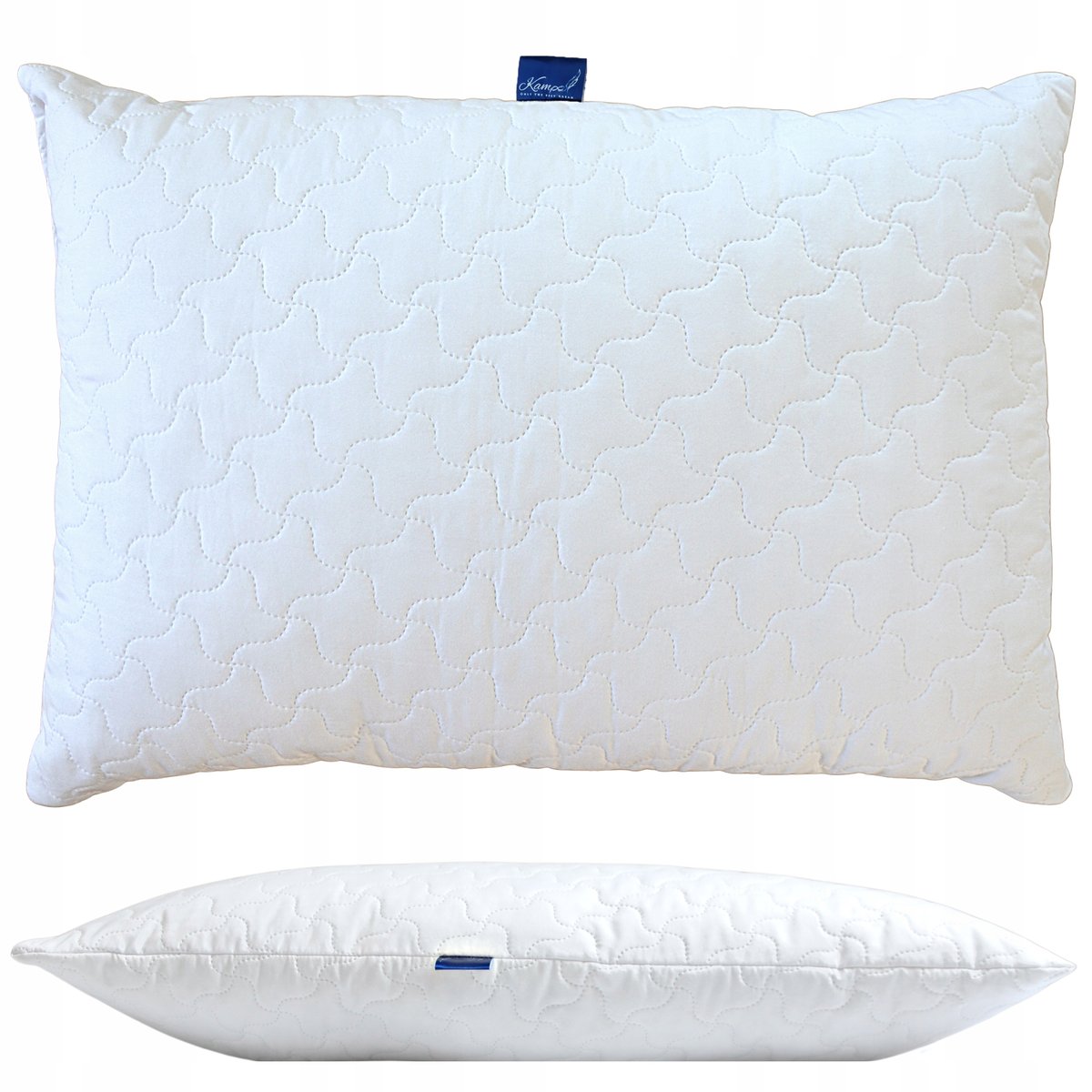 Poduszka pikowana premium zamek 80x80 gruba biała pro polska antyalergiczna