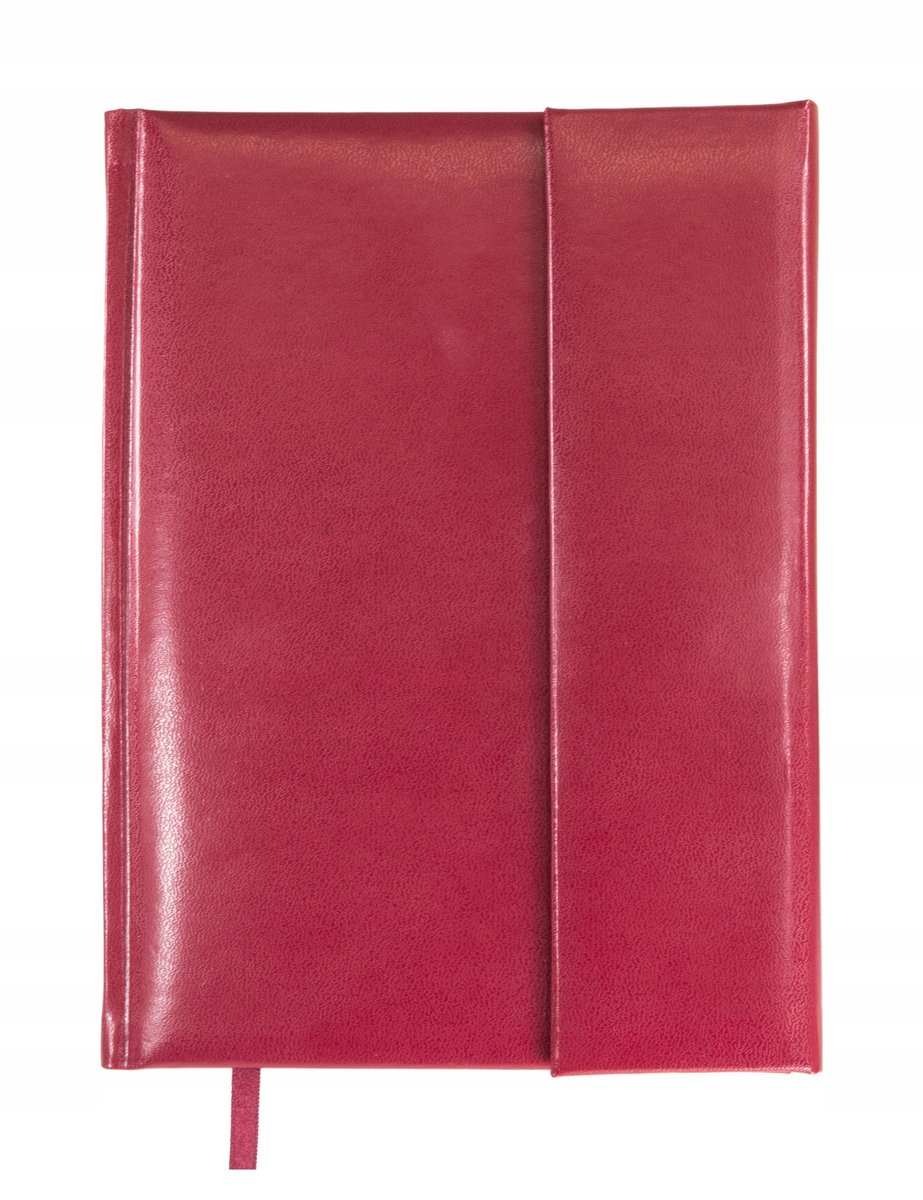 Notes książkowy zapinany A5 BORDOWY MEXO (kratka linie kropki czysty)