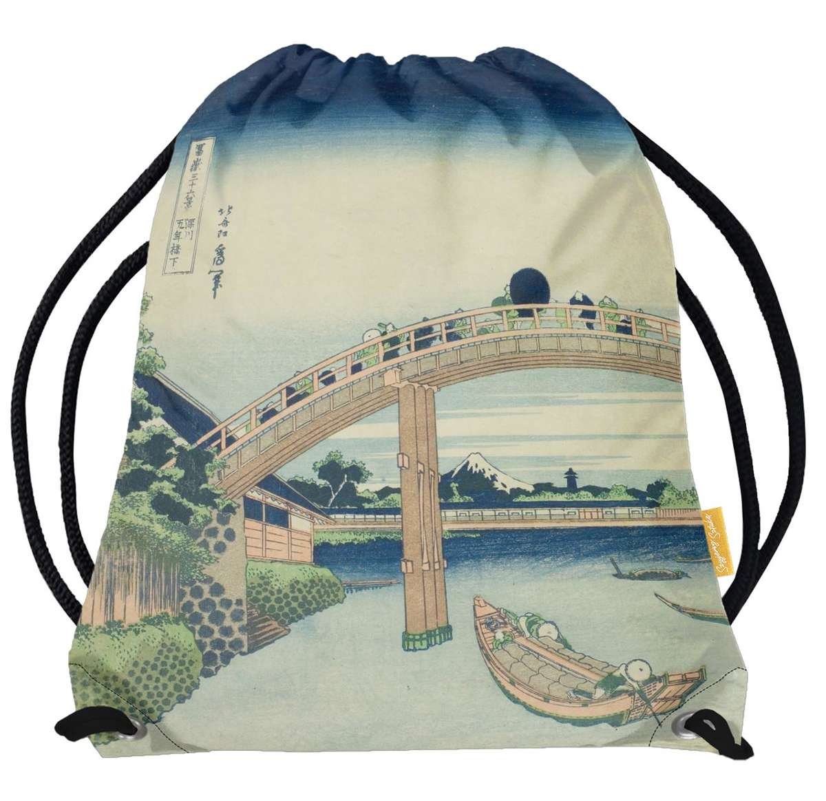 Worek Pod mostem Mannen w Fukagawa Katsushika Hokusai-Standard