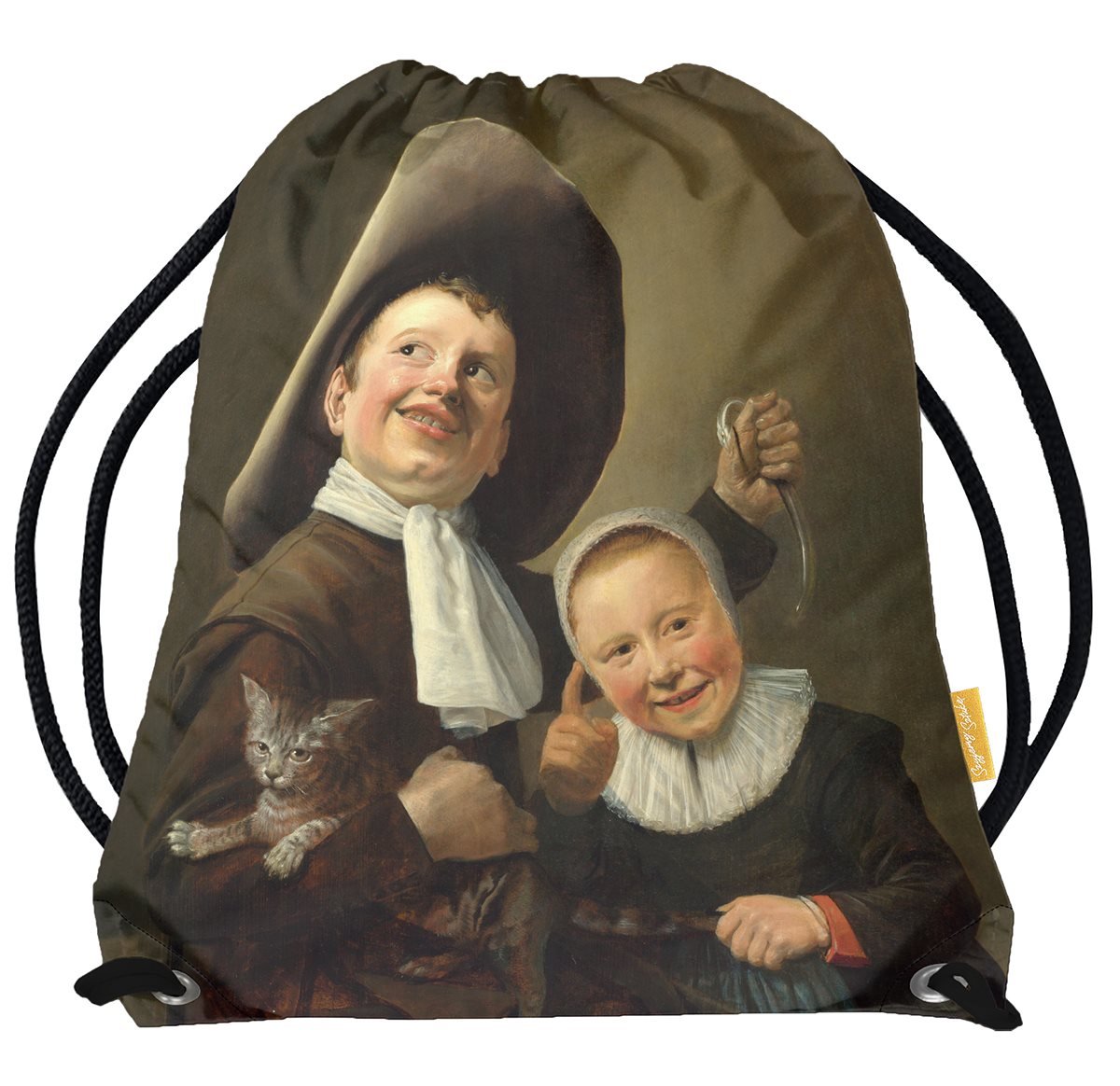 Worek Chłopiec i dziewczynka z kotem i węgorzem Judith Leyster-Standard