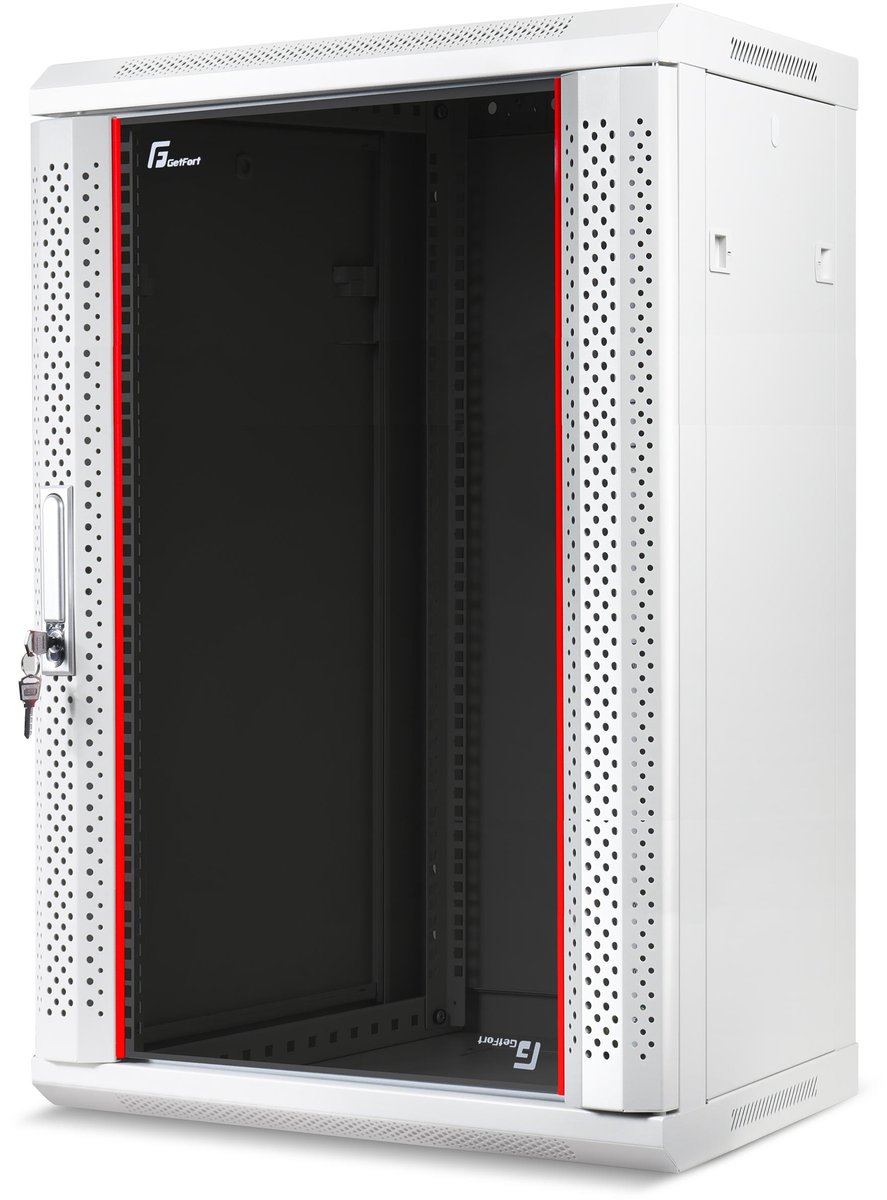 SZAFA RACK GETFORT 19 CALI 18U 600X450 WISZĄCA SZARA