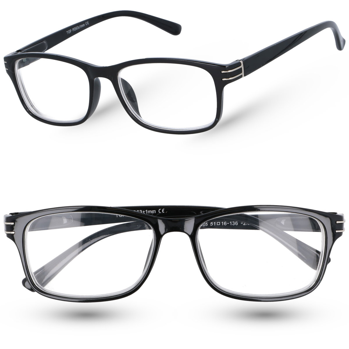 Okulary korekcyjne ZOOM-VISION BLACK +2,00