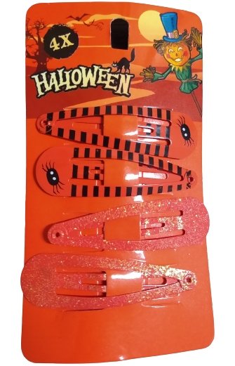 Zestaw 4 spinek do włosów Halloween spinki