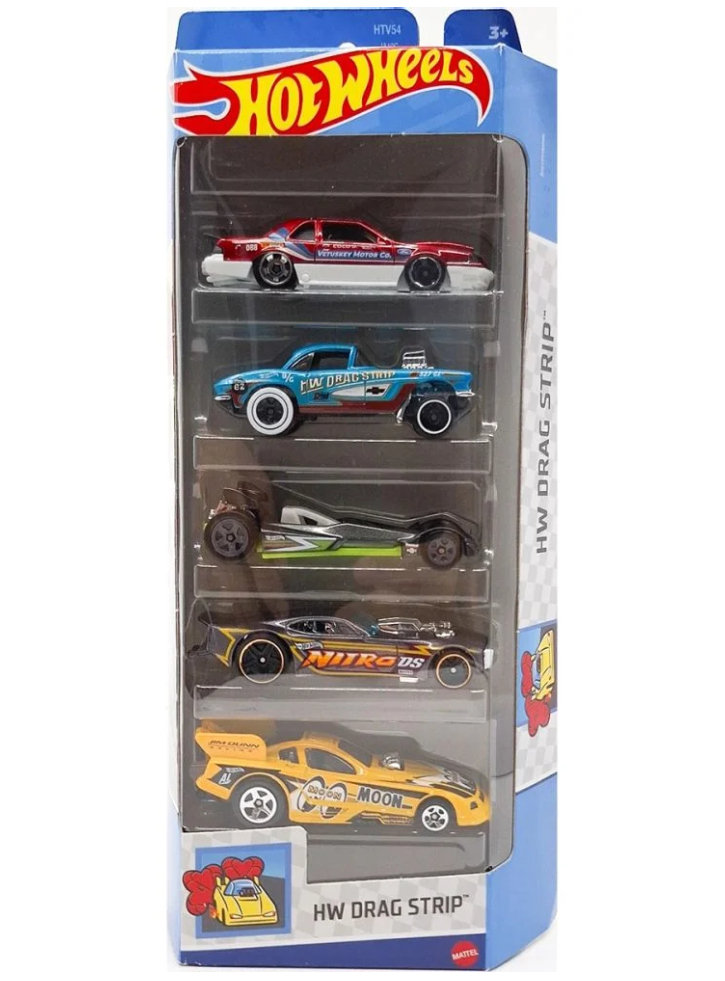 Hot Wheels Samochodziki 5-Pak HW Drag Strip HTV54