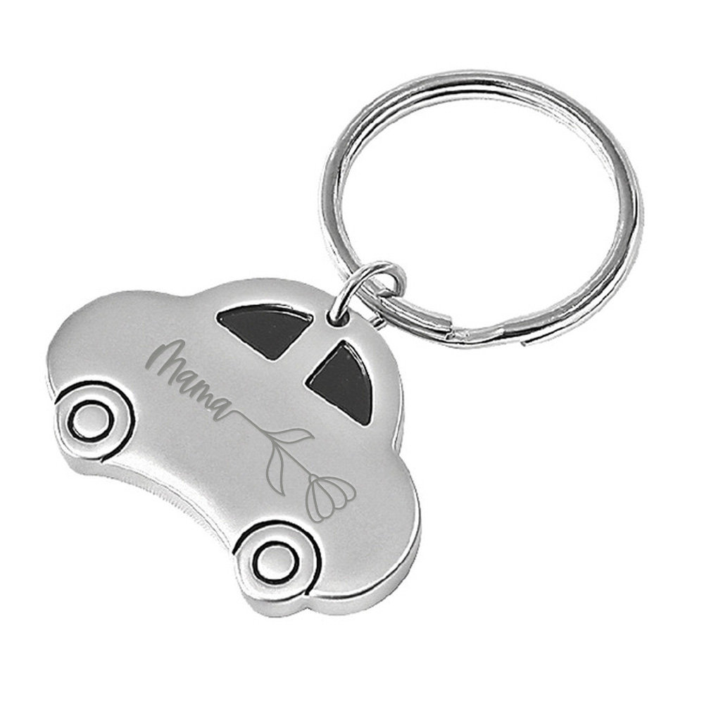 Brelok metalowy z grawerem mama Auto 10 wzorów