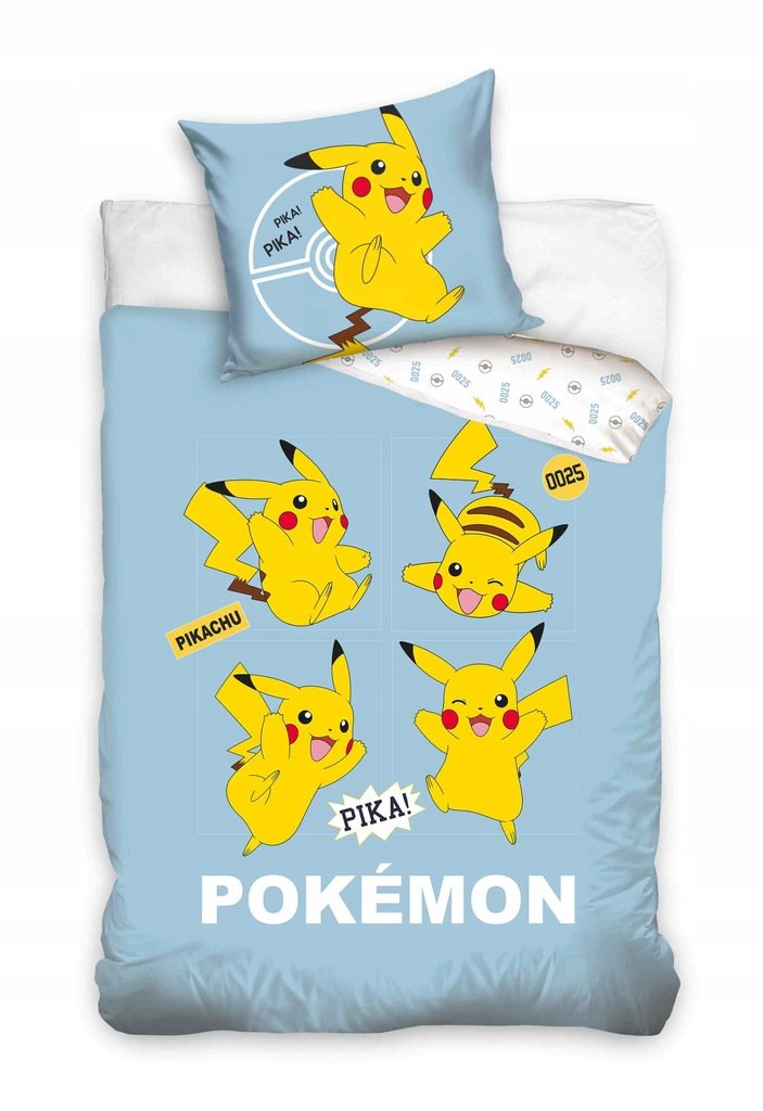 POŚCIEL bawełniana POKEMON 160x200 PIKACHU ORYGINALNA