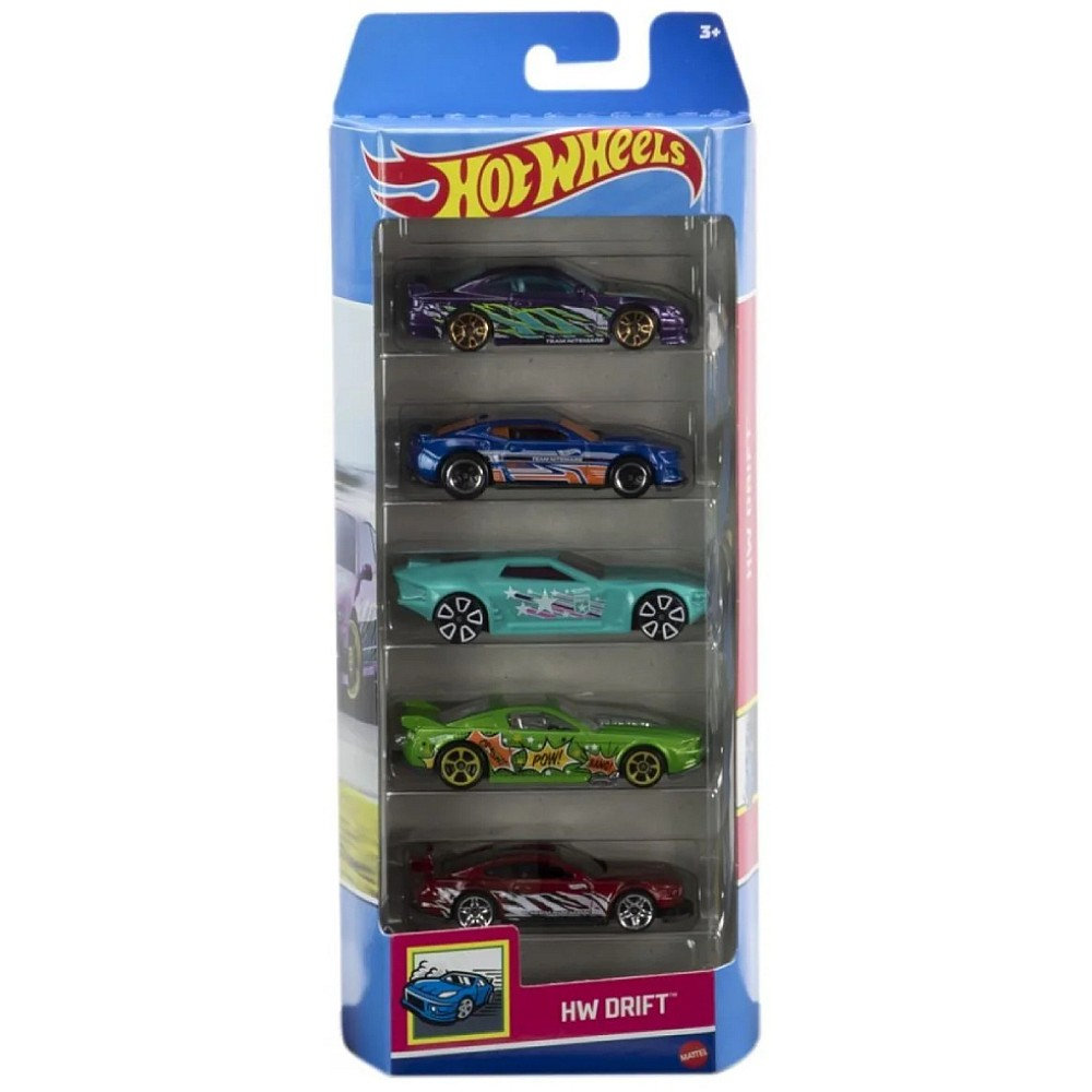 Hot Wheels Samochodziki 5-Pak HW Drift HTV51