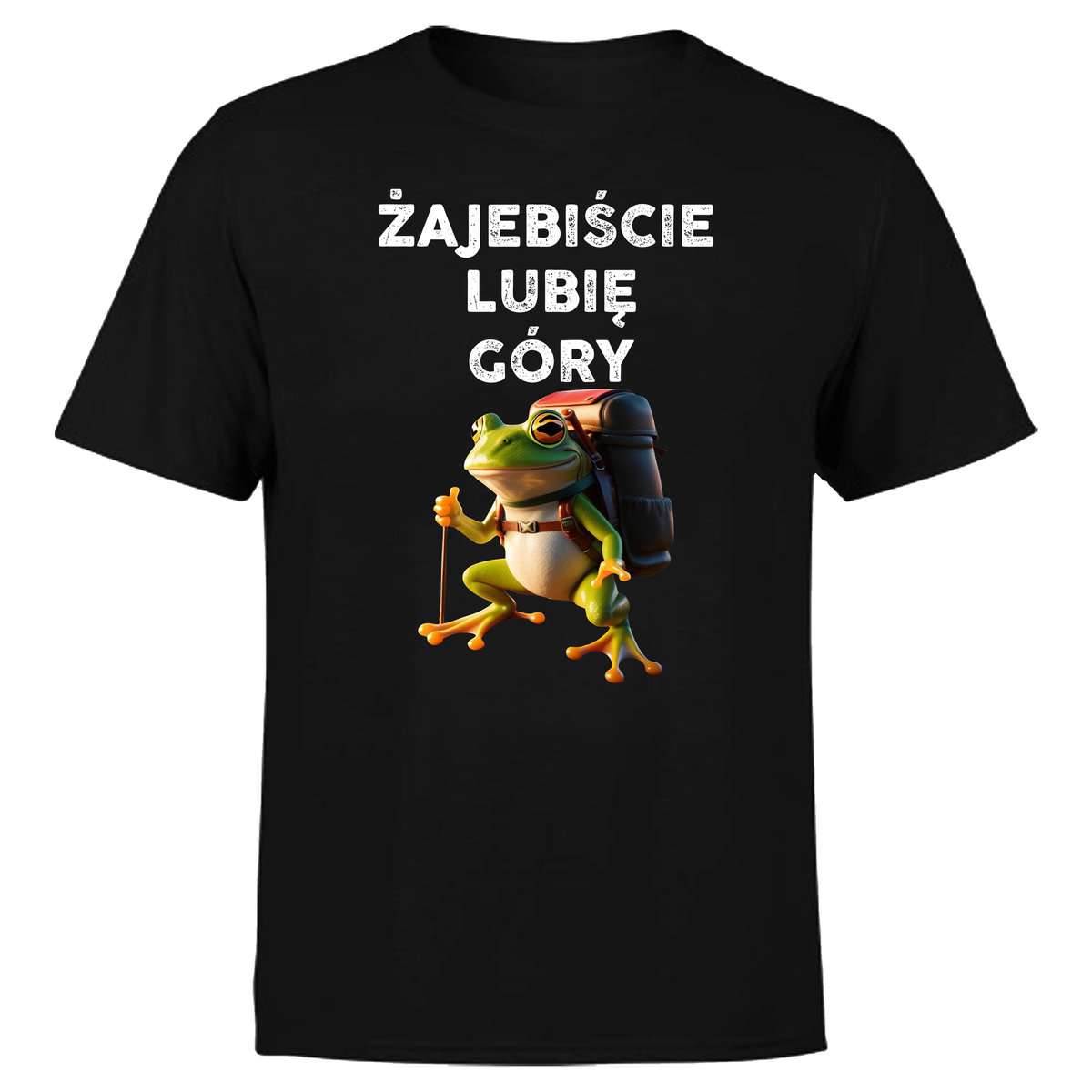 KOSZULKA MĘSKA Z NADRUKIEM ŻAJEB*ŚCIE LUBIĘ GÓRY ŻABA NA PREZENT 5XL