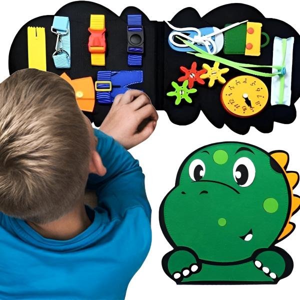 Książeczka Montessori z Zadaniami dla Dzieci Dinobook Edukacyjna 2+