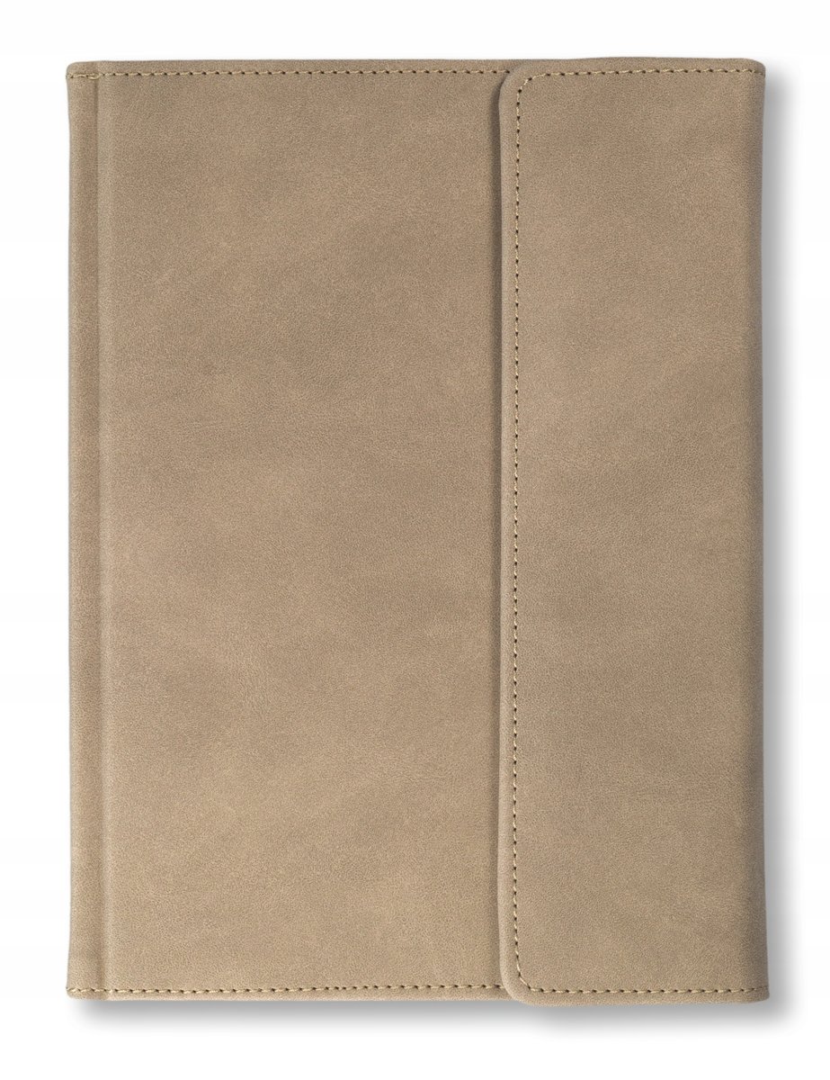 Notes książkowy zapinany Nubuk PIASEK B5