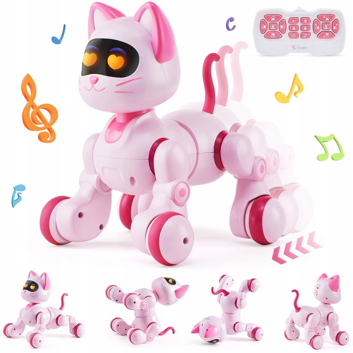 Interaktywny Robot-Kotek RC dla Dzieci - Mówiący, Tańczący, Programowalny