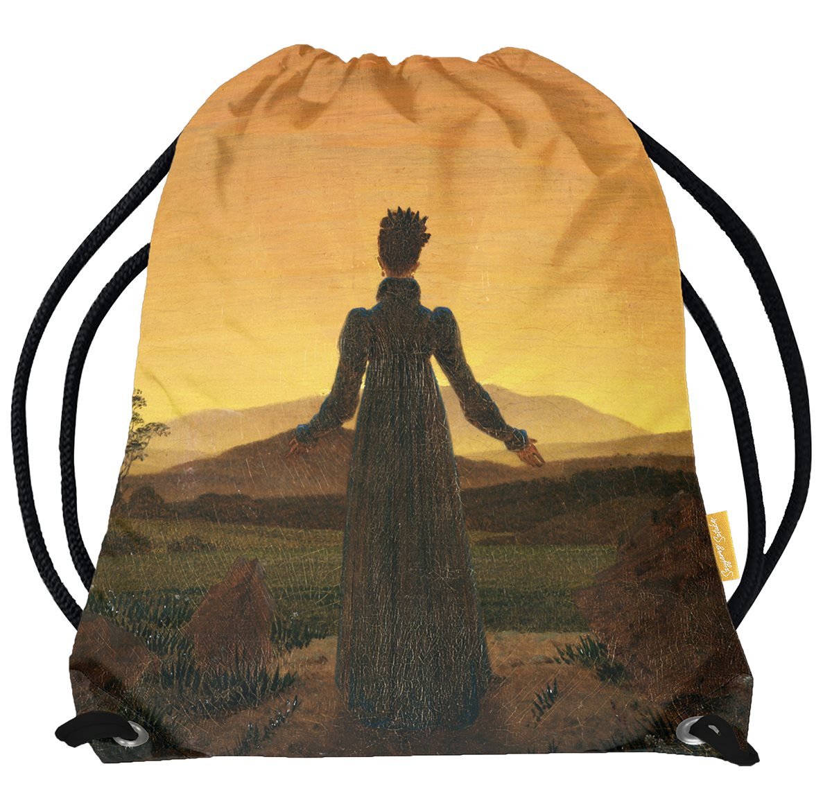 Worek Kobieta na tle zachodzącego słońca Caspar David Friedrich-Standard