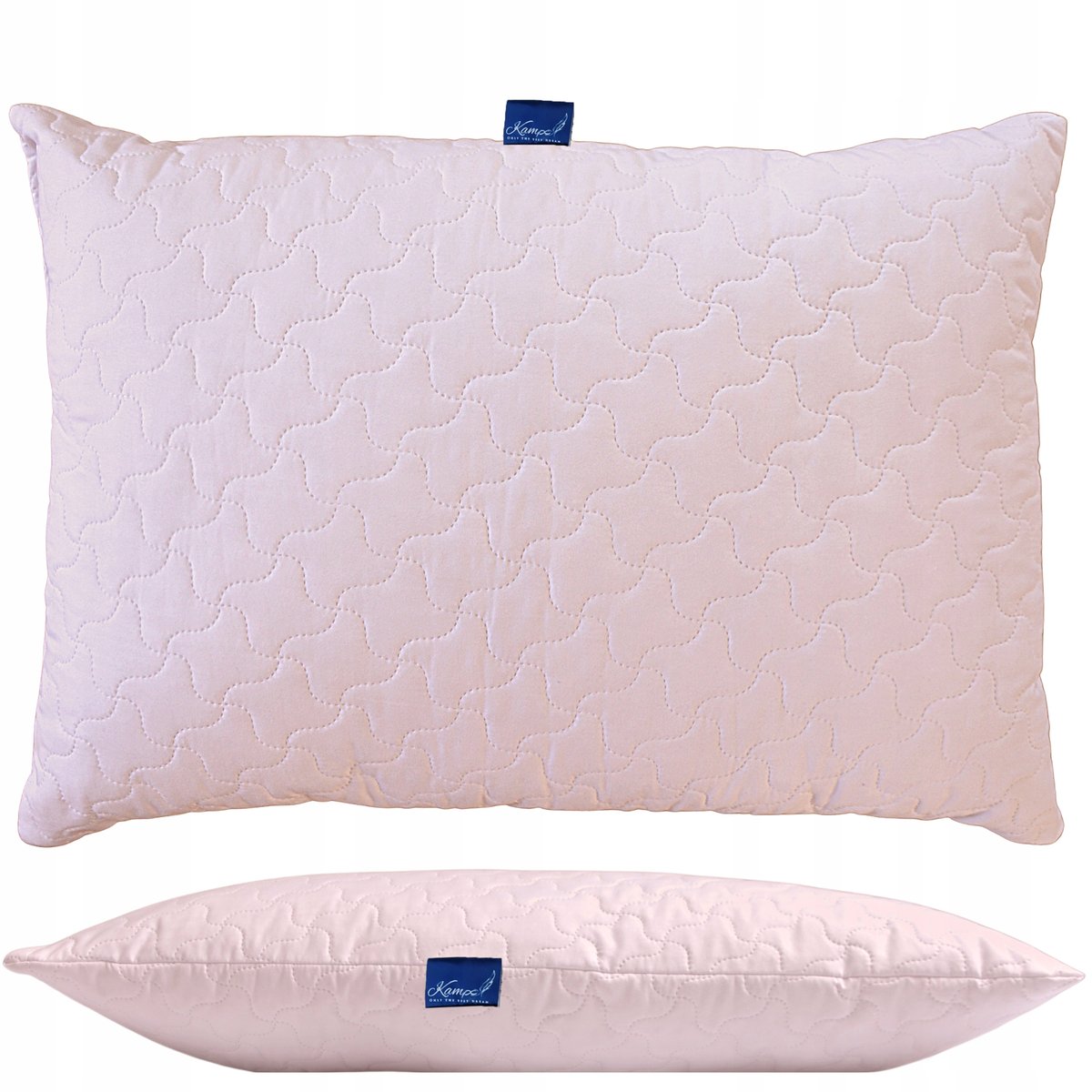 Poduszka pikowana premium zamek 70x80 gruba różowa pr polska antyalergiczna