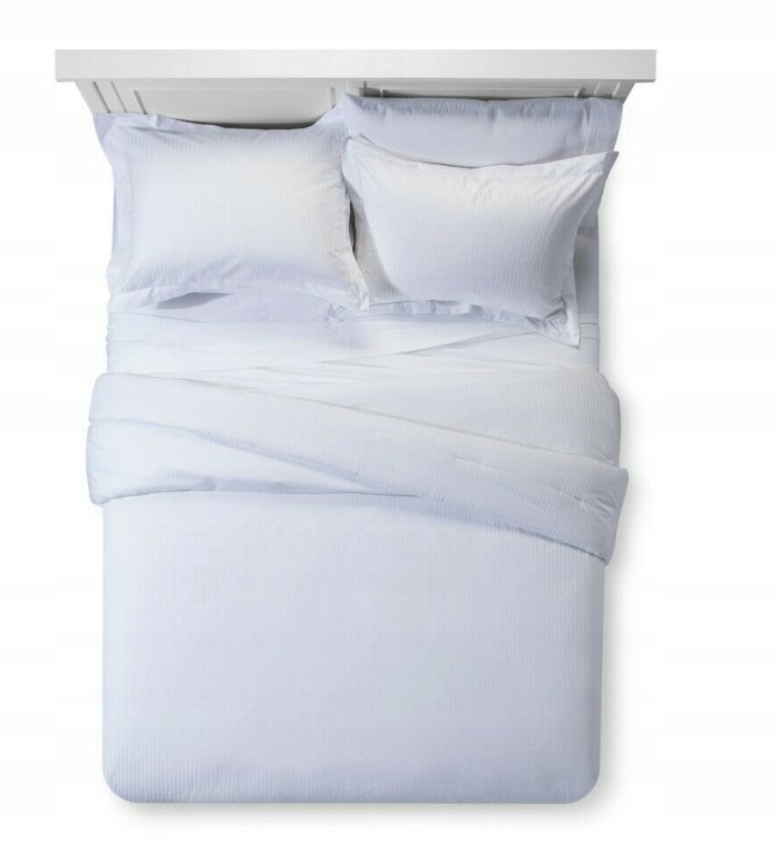 Pościel HOTELOWA adamaszek 220x240cm 2x 70x80 zakład PASY 4 mm