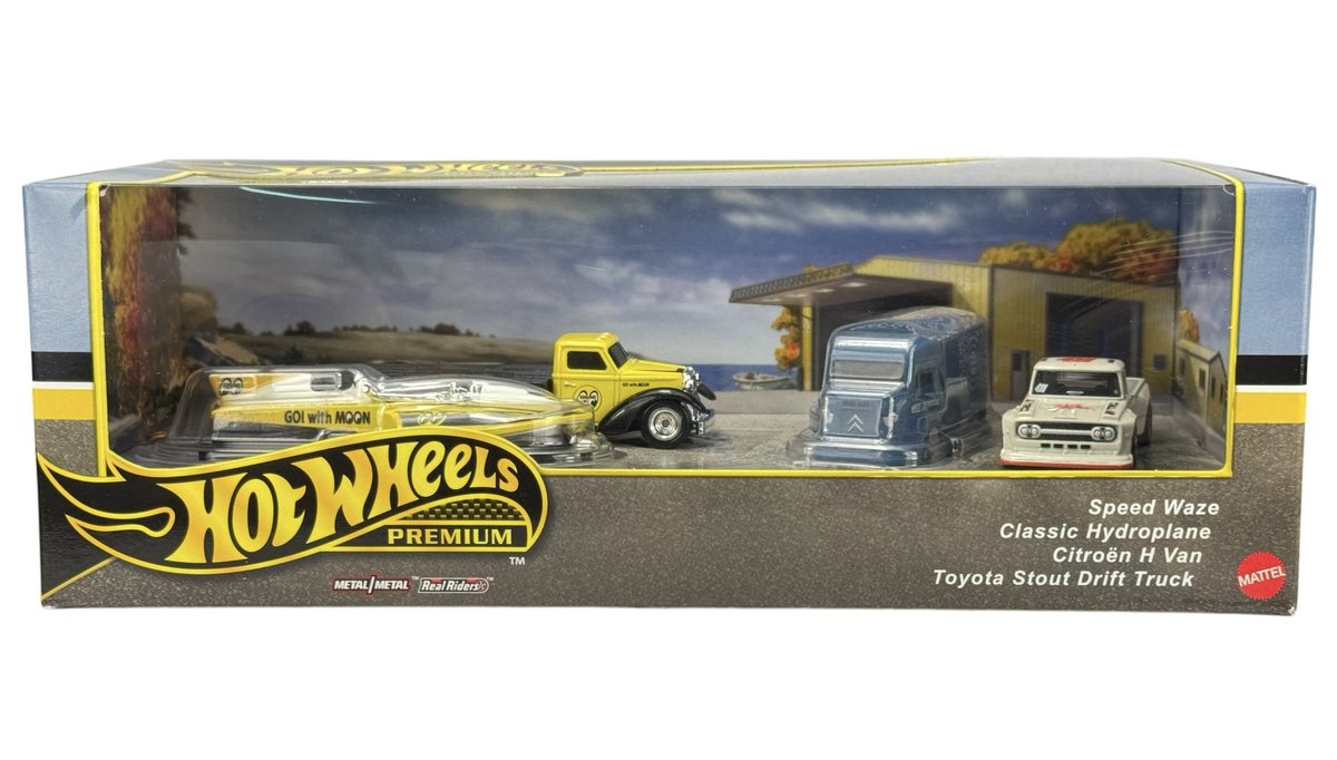 HOT WHEELS PREMIUM 2024 VINTAGE RACE TEAM 4szt ZESTAW HRT51