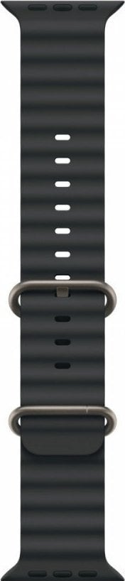 Apple 49mm Black Ocean Band - Natural Titanium Finish