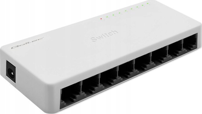 Switch Qoltec Switch niezarządzalny Qoltec przełącznik sieciowy 8 x port RJ45 100Mbps Fast Ehernet LAN