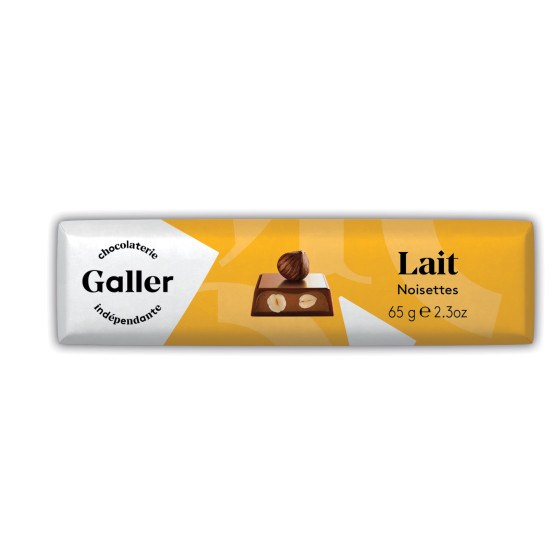 Batonik czekoladowy Galler Milk Hazelnuts, 65 g