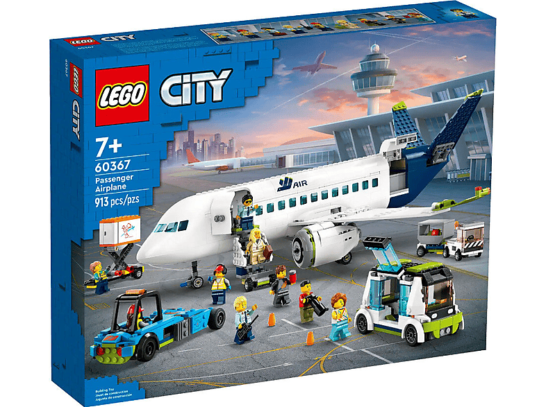 OUTLET - Klocki LEGO City Samolot pasażerski 60367 Wielokolorowe