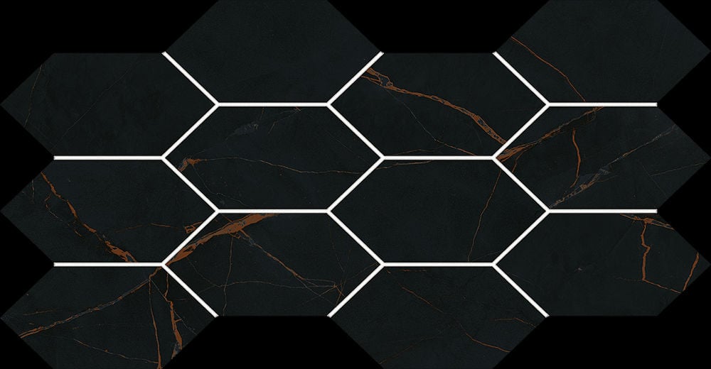 Arte Mozaika Marmaris black 42,9x22,3