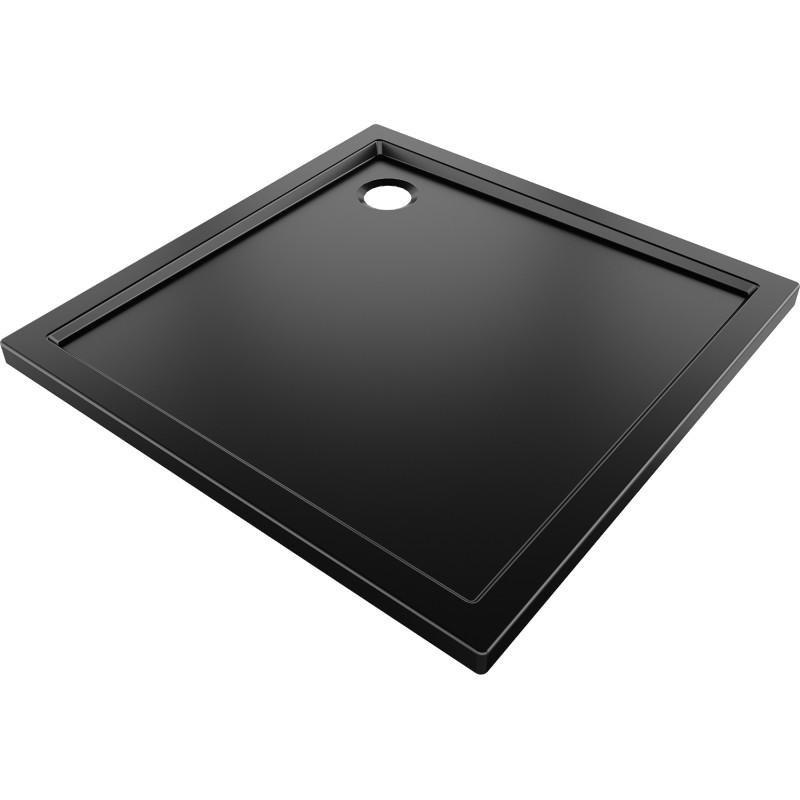 Mexen Flow brodzik kwadratowy slim 120 x 120 cm, czarny mat - 46S701212