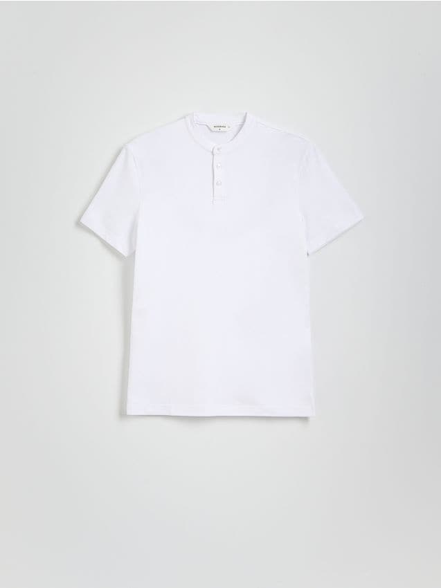 Reserved - Koszulka polo regular ze stójką - biały