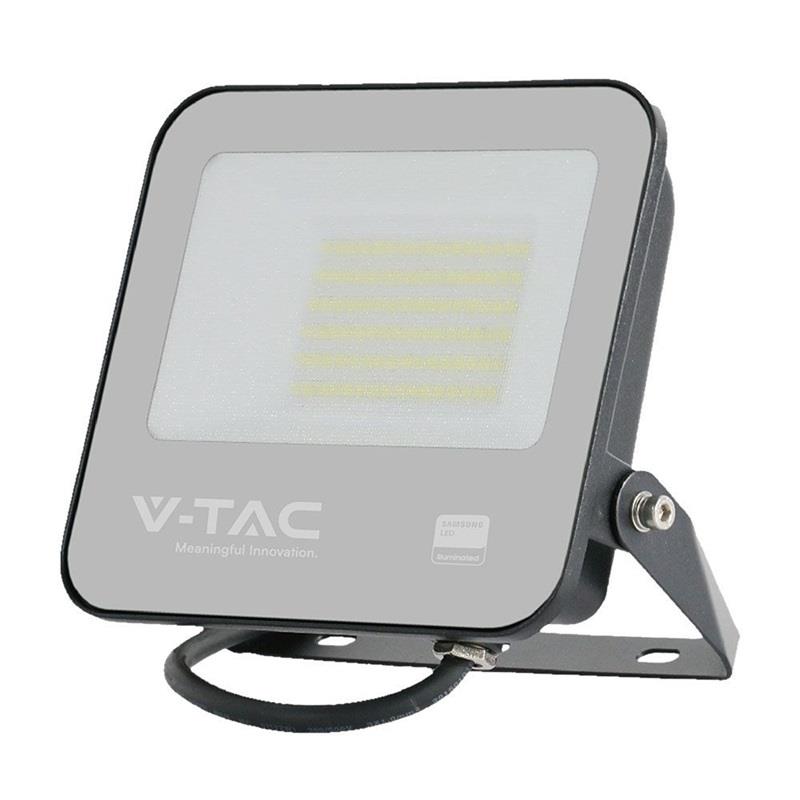 Naświetlacz LED 50W VT-44055, 4270lm 80lm/W, barwa: 4000K neutralna biel, obudowa czarna IP65, 5 lat, SMD Chip SAMSUNG: V-TAC
