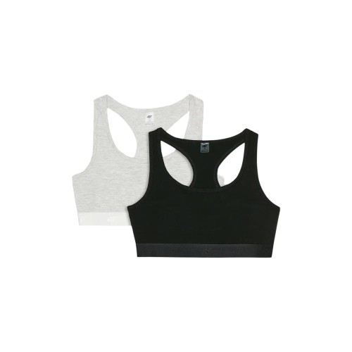 Biustonosz bawełniany stanik z niskim wsparciem 2pack 4F UBRAF036-92S