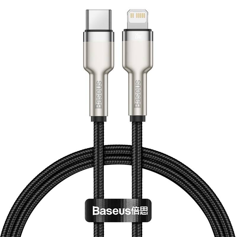 Baseus lightning - USB-C Cafule, PD, 20W, 0,25m czarny