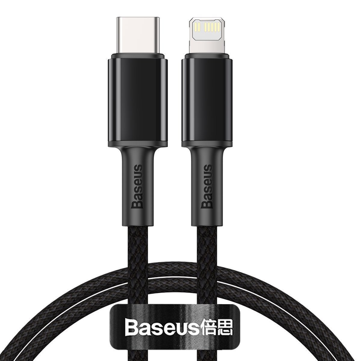Baseus High Density Braided USB-C do Lightning, 20W, 5A, PD, 2m czarny