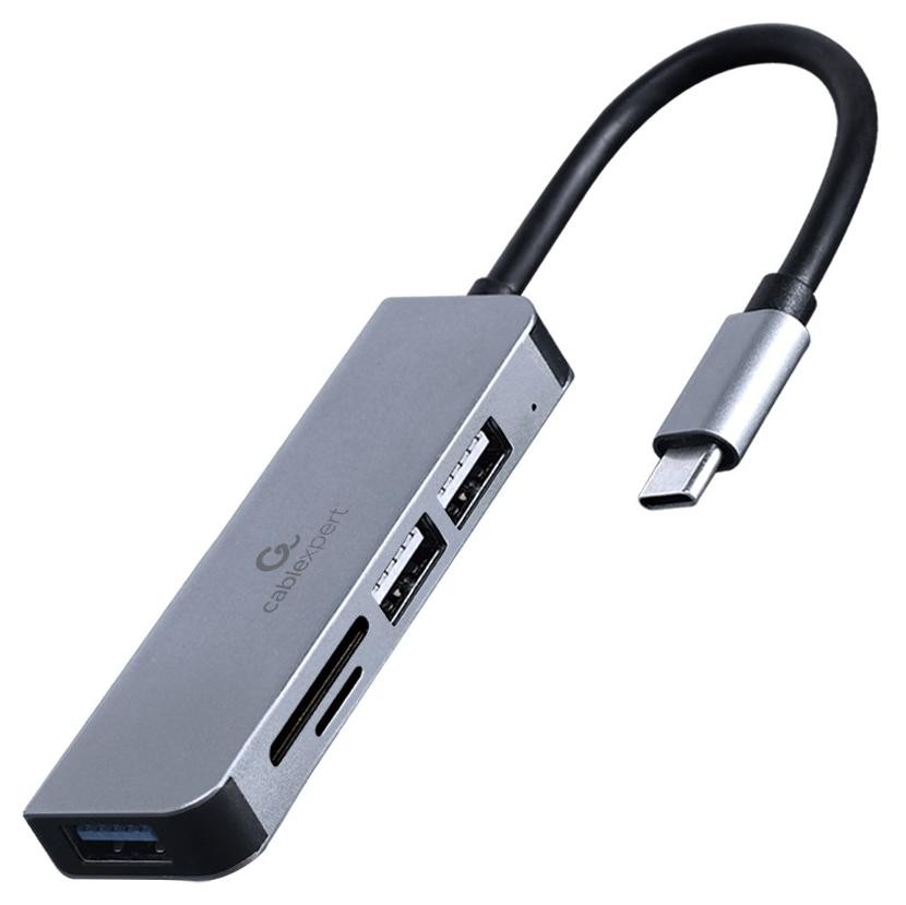 Gembird Adapter 3-portowy HUB USB typu C UHB-CM-CRU3P1U2P2-01