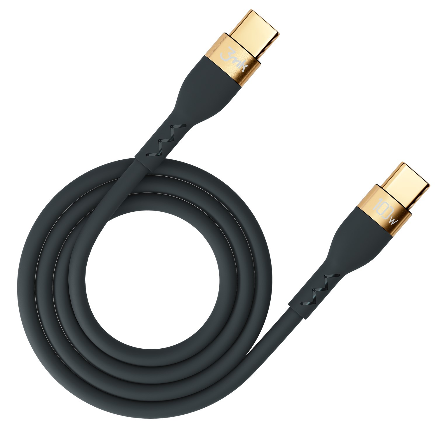 3MK Hyper Silicone USB-C - USB-C 2.0m 100W czarny