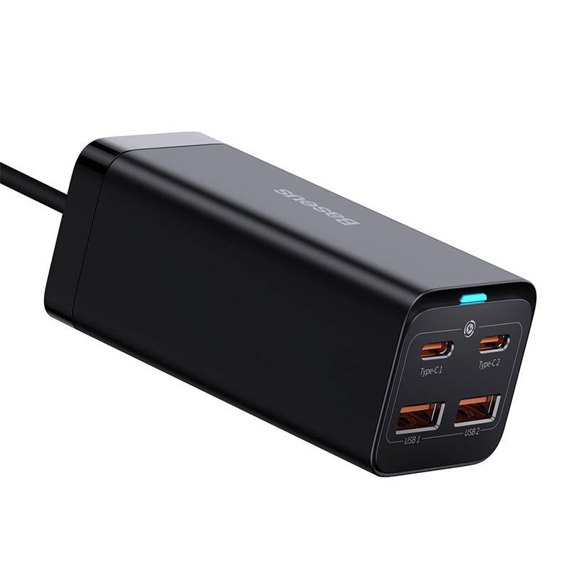 Baseus GaN3 Pro 2xUSB-C + 2xUSB, 100W czarna