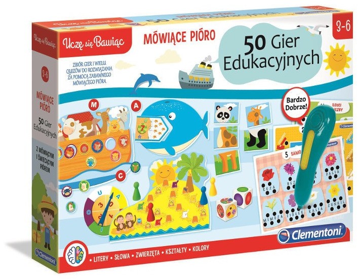 Clementoni Mówiące Pióro 50 gier edukacyjnych 50650