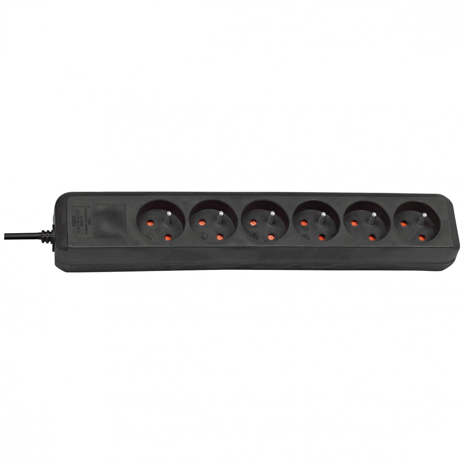 Brennenstuhl eco-line 6gn 1,5m czarna bez wył. 2122220000