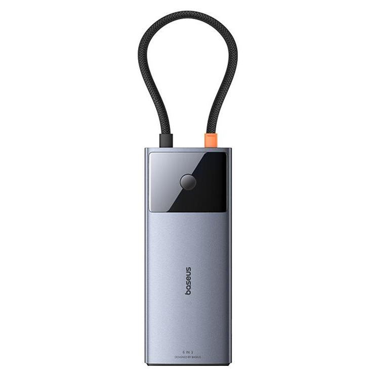 Baseus Metal Gleam 2 Series 6w1 USB-C2x USB 3.0USB-CHDMIUSB-C PDRJ45 B00061802813-00
