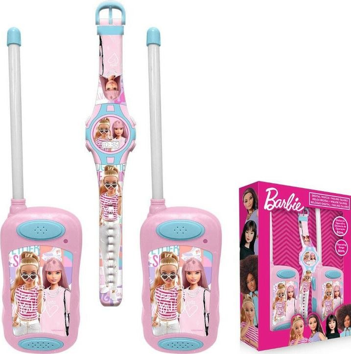 Barbie Zestaw Walkie Talkie z zegarkiem cyfrowym BB00020 różowy