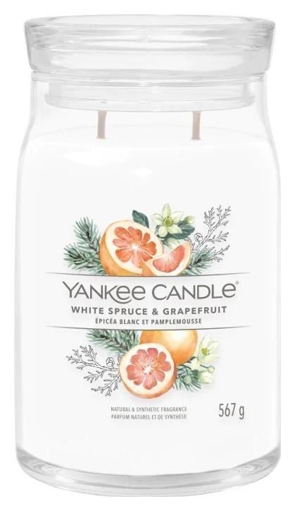 Yankee Candle Signature White Spruce & Grapefruit Świeca Duża 567g