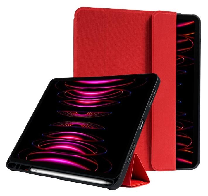 Crong FlexFolio do iPad Pro 11'' 2022-2021 / iPad Air 11” M2 2024 / iPad Air 10.9” 5-4 gen. z funkcją Apple Pencil czerwony CRG-FXF-IPD112-RED
