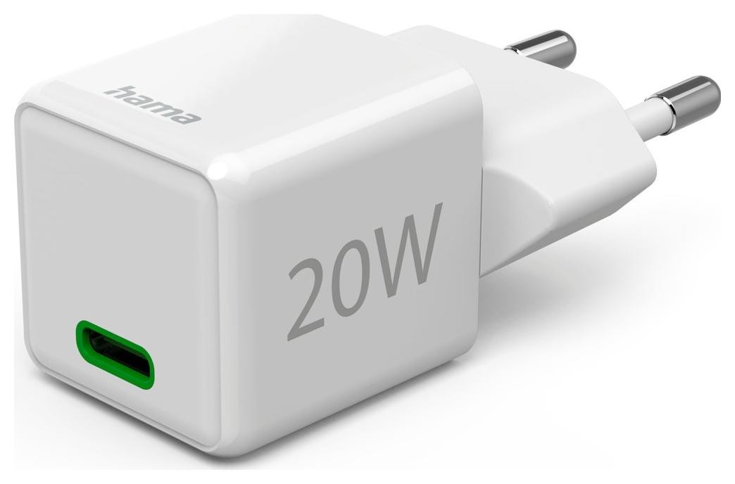 Hama ładowarka sieciowa supermini 20W PD/QC 1x USB-C biała