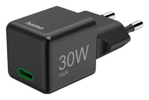 Hama supermini GaN 30W PD/QC 1x USB-C czarna