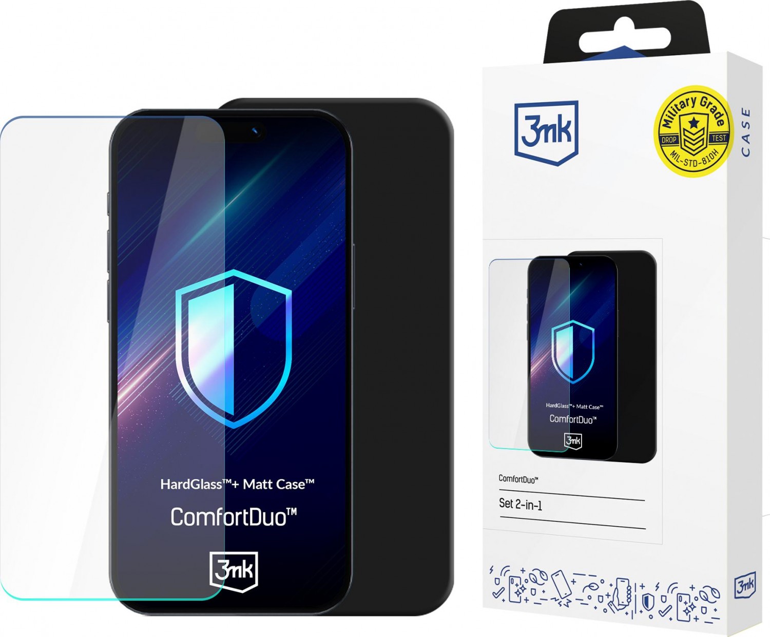 3mk ComfortDuo do Samsung Galaxy S25 Ultra czarny matowy