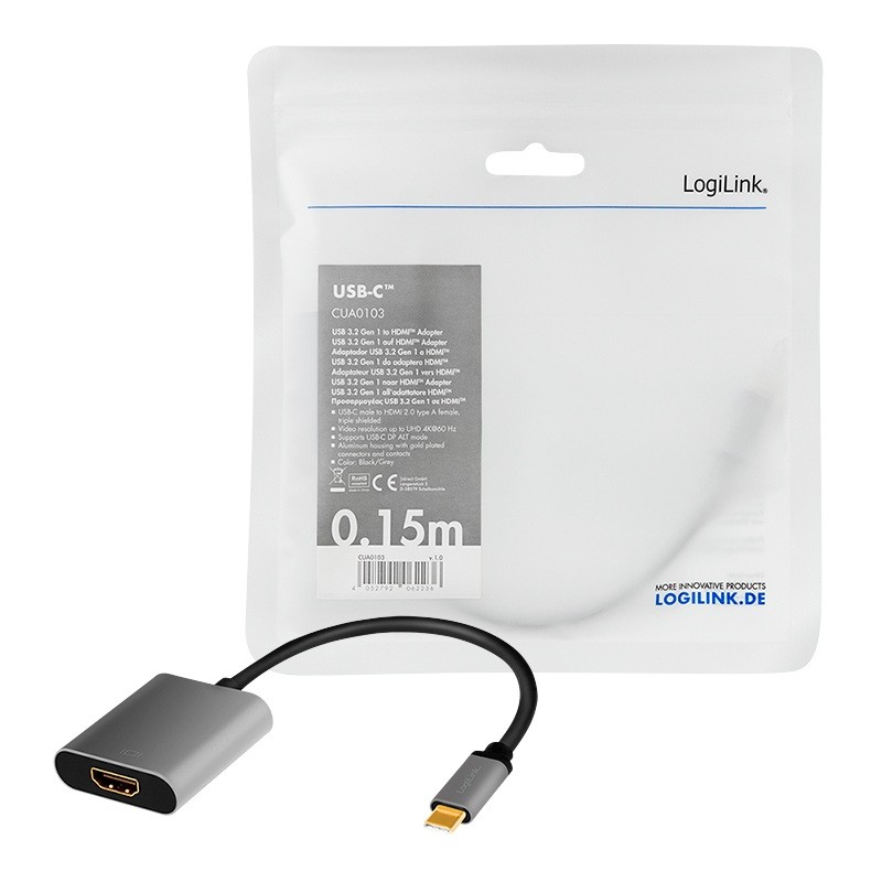 LogiLink USB 3.2 USB-C - HDMI CUA0103
