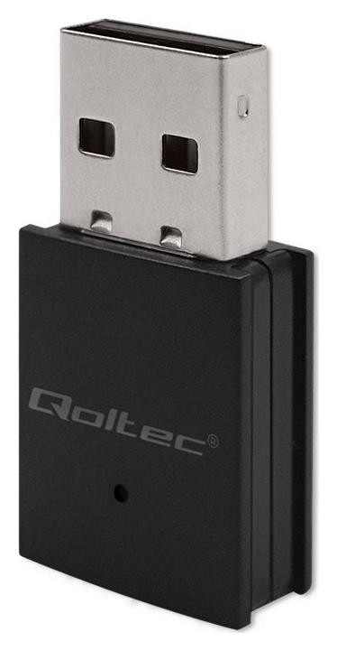 Qoltec 56989 Bezprzewodowy mini adapter WiFi Standard AC BT 4.0 USB 2.0 600Mbps 56989
