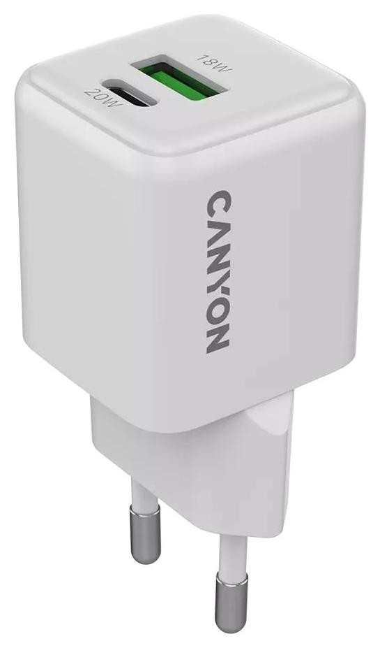 Canyon CU20AC GaN 20W 1xPD 1xQC EU Biała