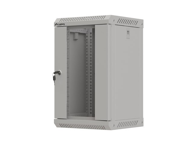 Lanberg szafa rack wisząca 10'' 9U 300x300 szara drzwi przeszklone flat pack WF11-3309-10S