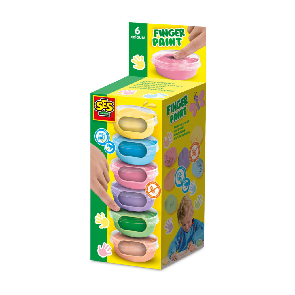 Zestaw farb do malowania palcami 6 kolorów