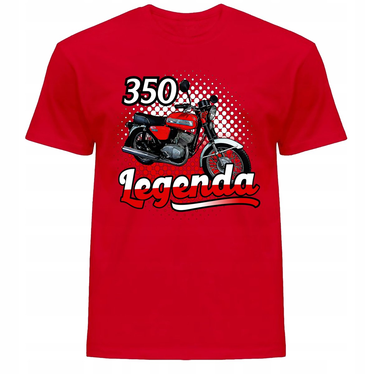 Koszulka męska z nadrukiem JAWA 350 kultowa legenda PRL motocykl M