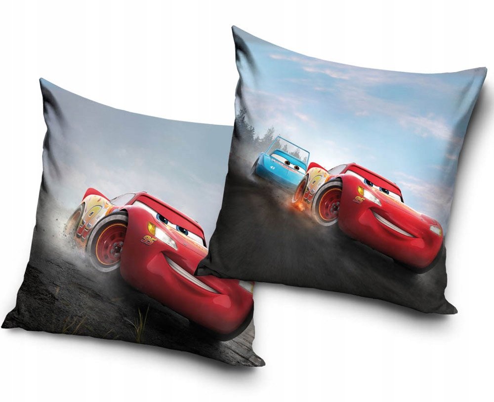 Poszewka na poduszkę dwustronna na jaśka 40x40cm Cars Zig Zac