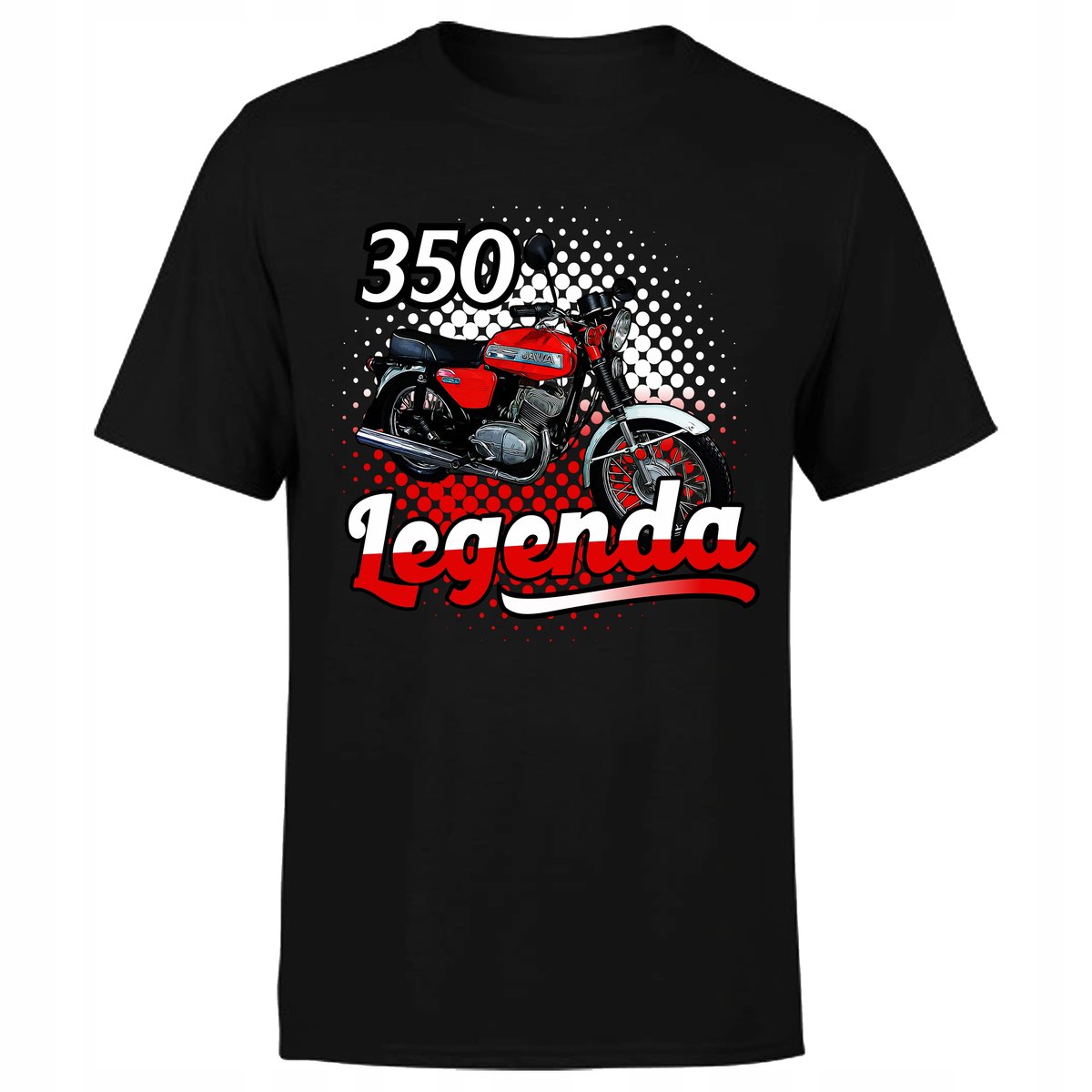 Koszulka męska z nadrukiem JAWA 350 kultowa legenda PRL motocykl S
